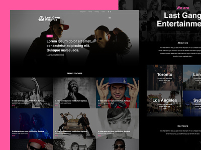 Last Gang Records Concepts design web