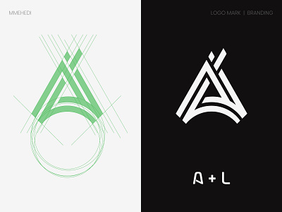 AL Letter Minimal Logo Mark | Branding