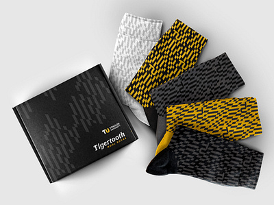TU Branding - Tigertooth Socks branding design print socks stripes tiger