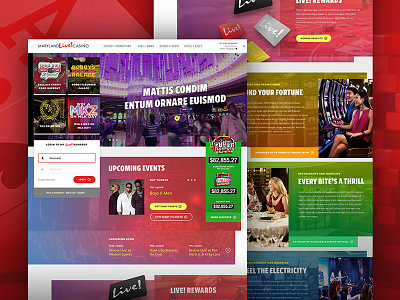 Casino Website Concept 1 bright casino colorful concept ui website