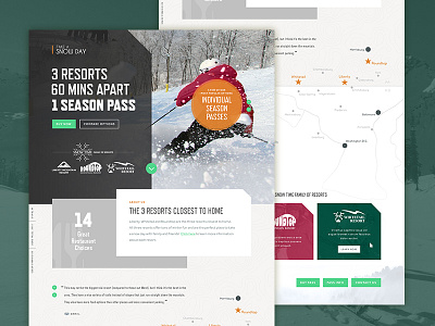 Family of Ski Resorts Website resort ski snow web design