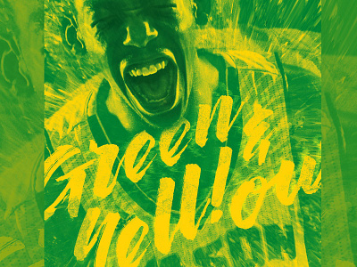 Basketball Campaign Concept 2 basketball college duotone green and yell!ow key art photoshop