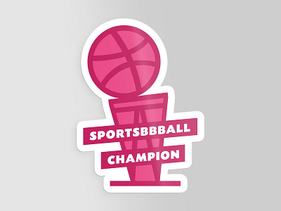 Sportsbbball Champ! champion dribbble illustration sticker mule trophy vector