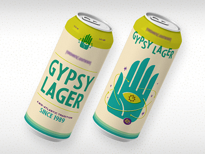 Gypsy Lager Beer Packaging beer beer art gypsy minimal overprint packaging screenprint