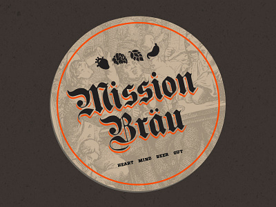 Mission Brau beer brau coaster mission