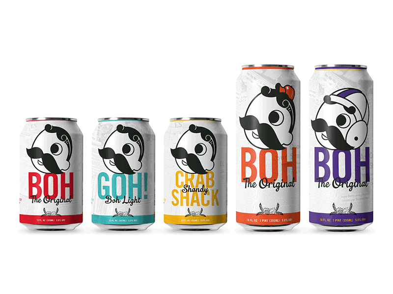 Boh Concept 2 Family beer beer can design illustration