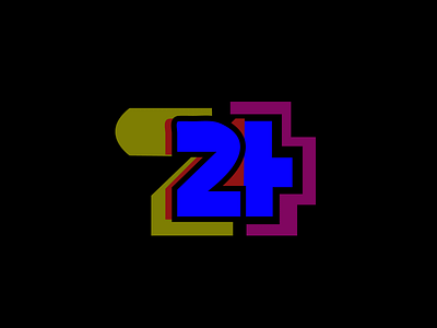 Number 24 branding design graphic design illustration logo