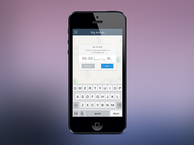 iOS Locate DLS Modal app ios iphone mobile modal petrofeed