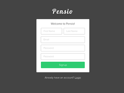 Basic Signup Page account create email flat signup