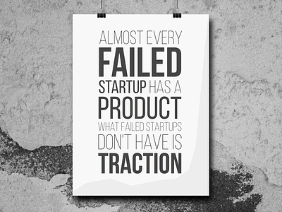 Startup Quote Poster Concept poster quote startup typography