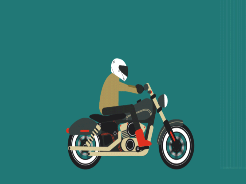 Motorcycle! after effects animation character design flat gif illustrator motorcycle vector