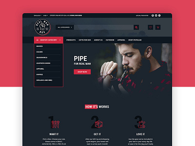 Real Man Box concept website design