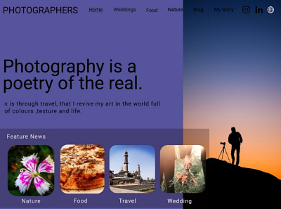 Web Design-Photography Website design designer ui uidesign uiux ux uxdesign web web design website