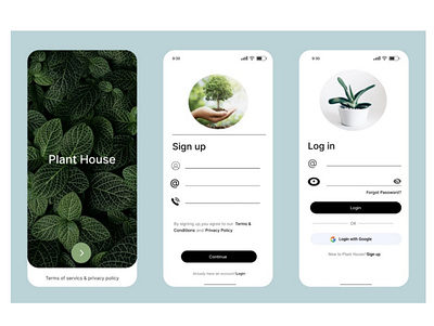 Plant selling ui/ux design appdesign design designer figma homeage login page sign up software ui uidesign uiux ux uxdesign