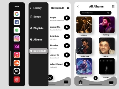 Music app ui design