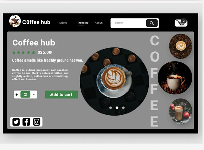 Coffee selling web design design ui uidesign ux web web design website