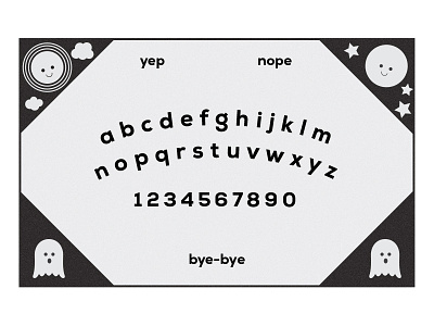 Ouija Jr. board game childish contrast cute game ghost kids occult ouija ouija board paranormal planchette sanserif seance spirit board spirits supernatural superstition talking board youth