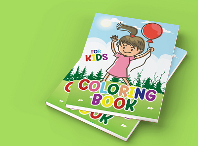 Kids Coloring Book Cover Design amazon kdp book art book cover book cover design branding coloring book coloring book cover art cover design design graphic design illustration typography vector