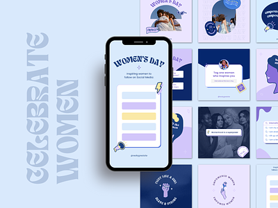Women's History Month | Canva Social Media Templates canva canva social media celebrate women empowerment instagram instagram templates international womens day social media design women womens history month