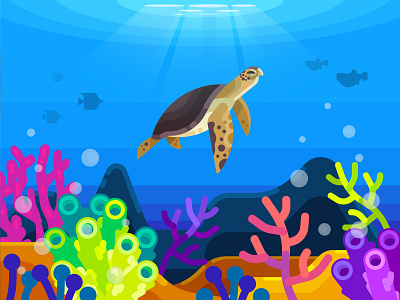 Under The Sea animation design graphic design illustration motion graphics vector