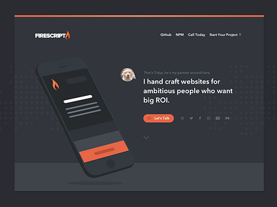 Firescript - My Companies Landing Page