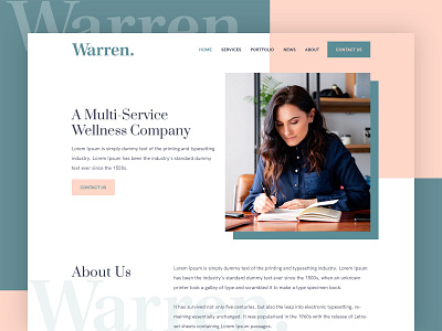 Warren Consultancy - Home Page Design consultancy consultancy home page design creative home page home page design home page ui ui ux website design