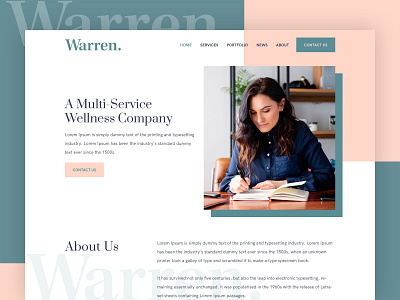 Warren Consultancy - Home Page Design