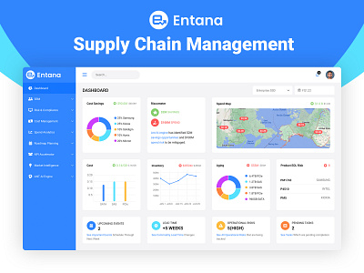 Entana - Dashboard Design dashboard dashboard design supply chain supply chain dashboard ui ux