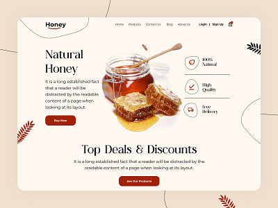 Honey Home Page Design