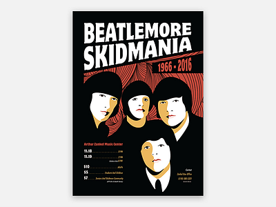 Beatlemore Skidmania Poster beatles illustration poster the beatles