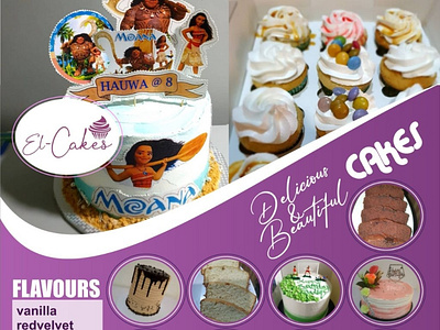 El Cakes Flyer Design app branding design graphic design illustration logo typography ui ux vector