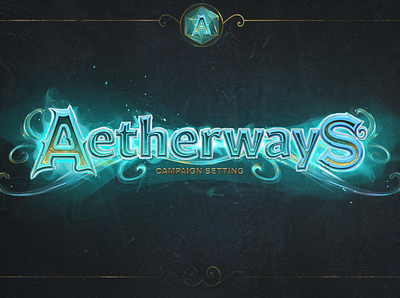 Logo for card game "Aetherways" cardgame conceptart digitalart fantasyart gameart gamelogo illustration logo logo design logotype user interface design