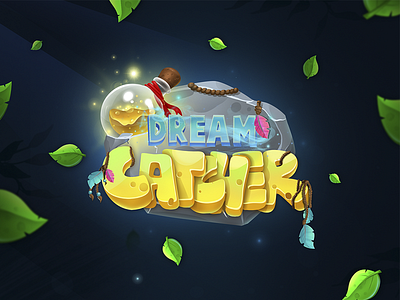 Mobile game "Dream Catcher" 2d art bottle cg dream fairy game ios logo magic mobile