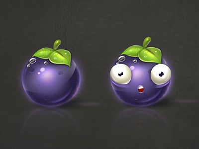 Blueberries art berry blueberries game icon match3 mobile