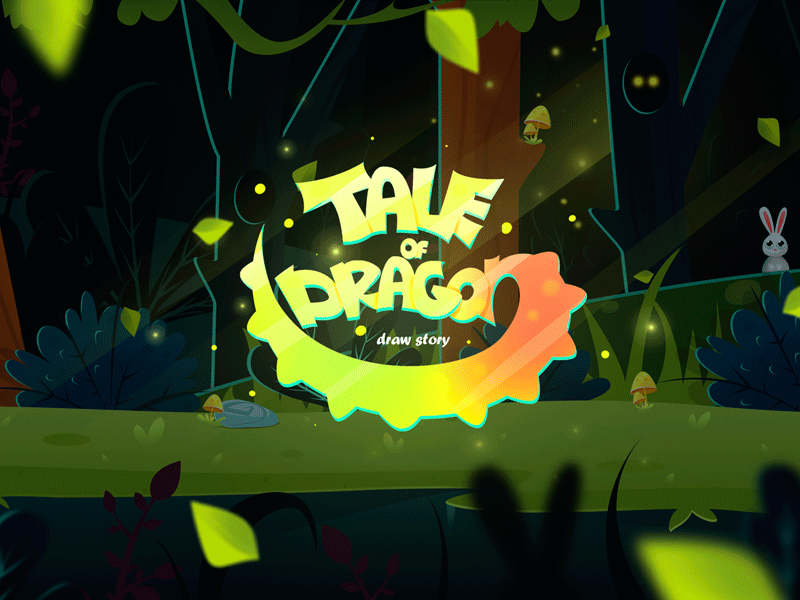 Take of Dragon. Magic mobile game. 2d animation art forest game juboart magic play splashscreen taleofdragon
