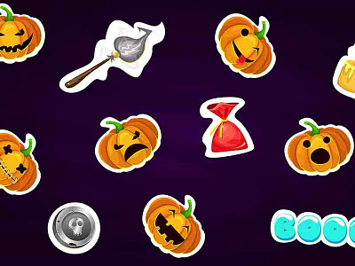 Halloween sticker collection art booo character download halloween holiday pumpkin shutterstock stickers vector
