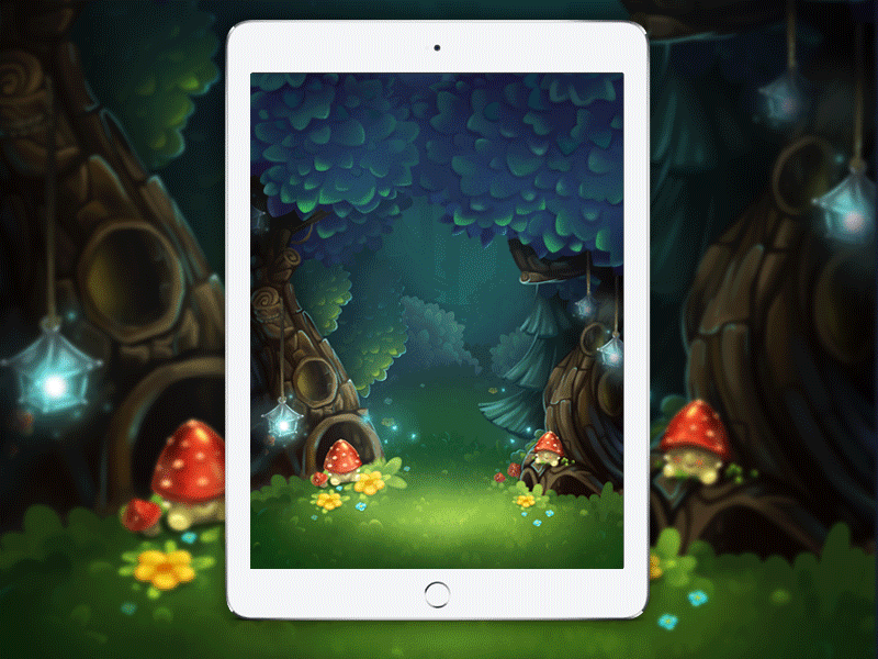 Magic forest bubble shooter art bubbleshooter forest game juboart level magic mobile mushrooms pinka play ui