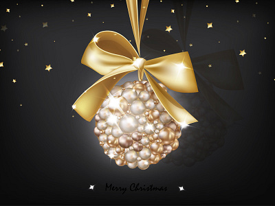 Christmas card. Happy New Year time! 2018 ball bow brightly christmas decoration gold merry new year sparkle stars