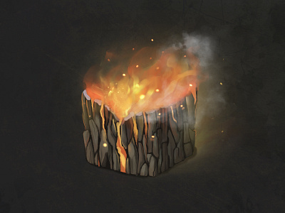 Burning stump texture 2d art burned cg fire illustration material stump texture wood