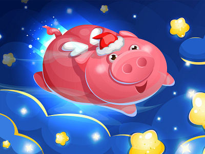 Pig New Year Illustration