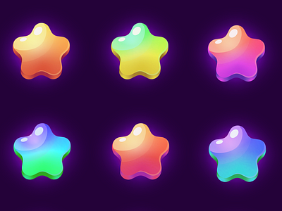 Set of Colors trendy stars art design gradient icon illustration logo magic shutterstock stars trendy ui uidesign