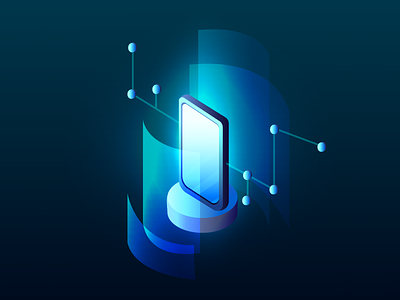 Data visualization concept smartphone. Technology, High-tech