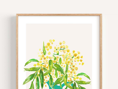 Shop Wattle Jug Colourful Wall Art Painting - The Arte coloured wall art