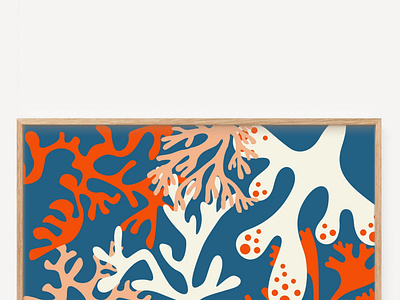 Choose Coral Blue Coloured Wall Art Online - The Arte multicolorwallart