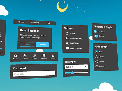 Virtual Reality UI Design System