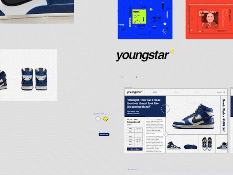 Youngstar* Retro branding motion graphics ui