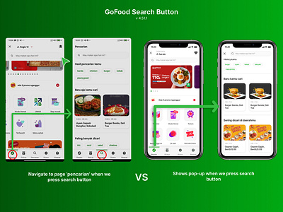 GoFood UX-Search Button case study gojek ui