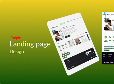 Simple Landing Page Design branding design logo typography ui ux