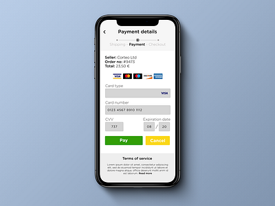 #DailyUI #002 - Credit Card Checkout