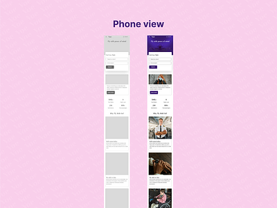 Voe(airline landing page)- Phone view